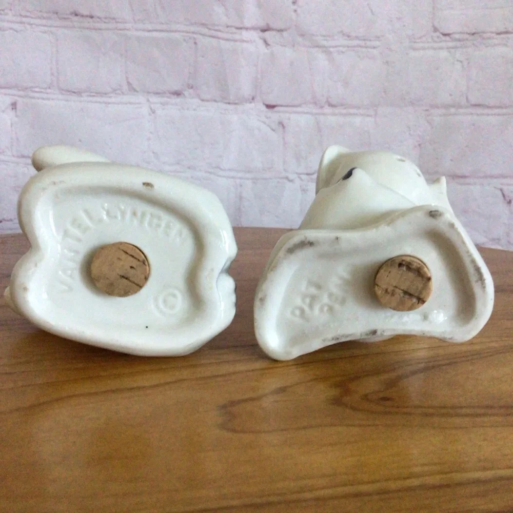 Vintage Van Tellingen Boy and Puppy Salt and Pepper Shaker Pair